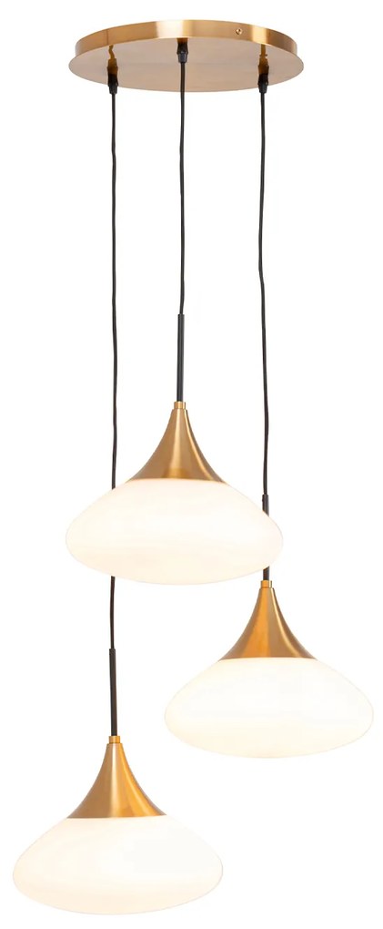 Gocce visiaca lampa zlatá Ø47 cm