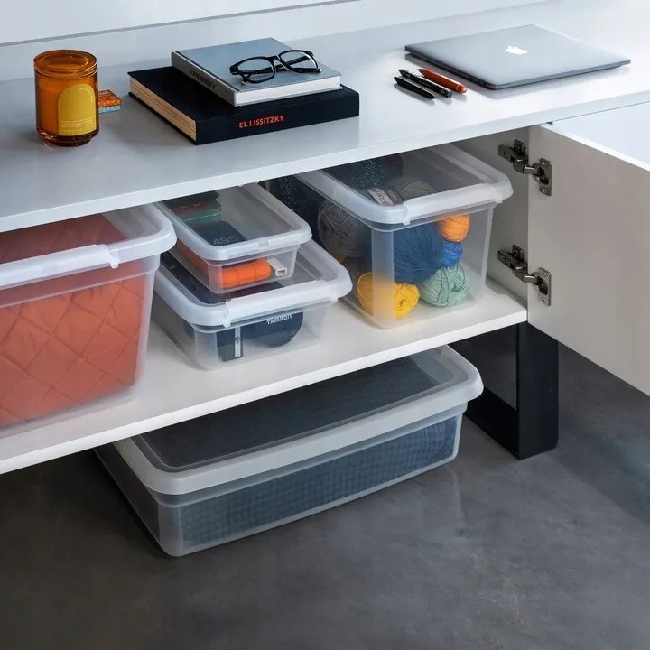 ALTOM Úložný box pod posteľ, na baliaci papier, s vekom a kolieskami - 78x39x16cm BASESTORE