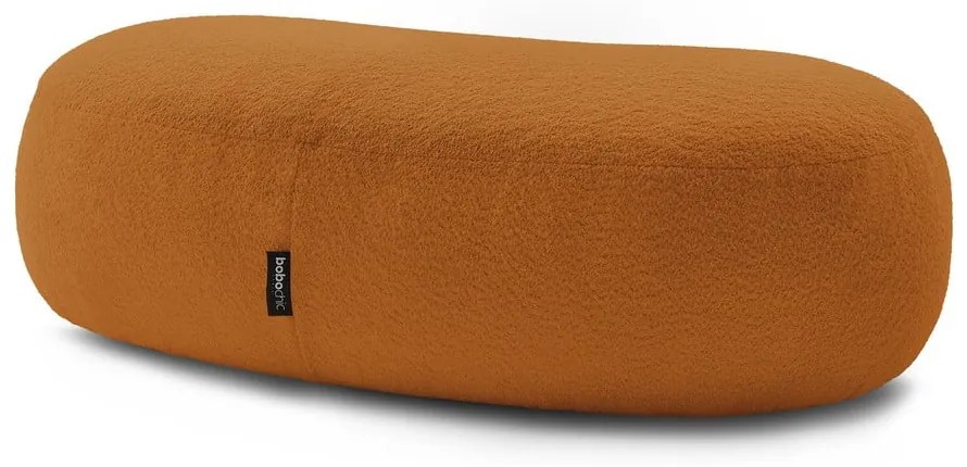 Podnožka z textílie bouclé v horčicovohnedej farbe Saint-Germain – Bobochic Paris