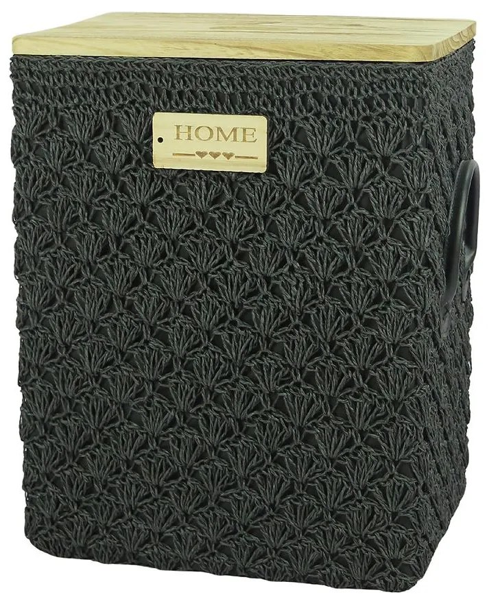 Háčkovaný obdĺžnikový košík xl.36,5×27,5 v4