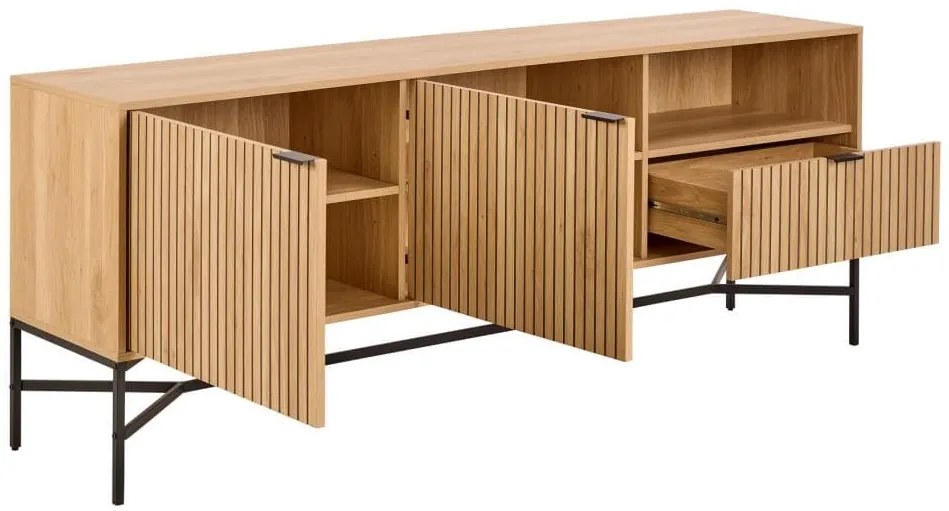 Komoda Jaipur 180 cm dub přírodní