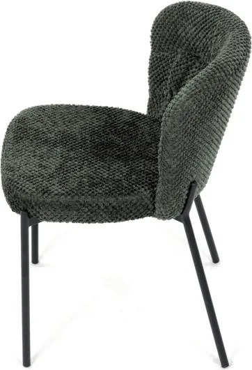 Jedálenská stolička bouclé, zelená CT-W1077 GRN2