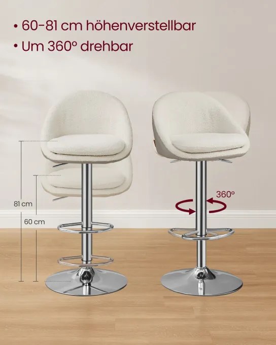 Set dvoch barových stoličiek LJB110W01