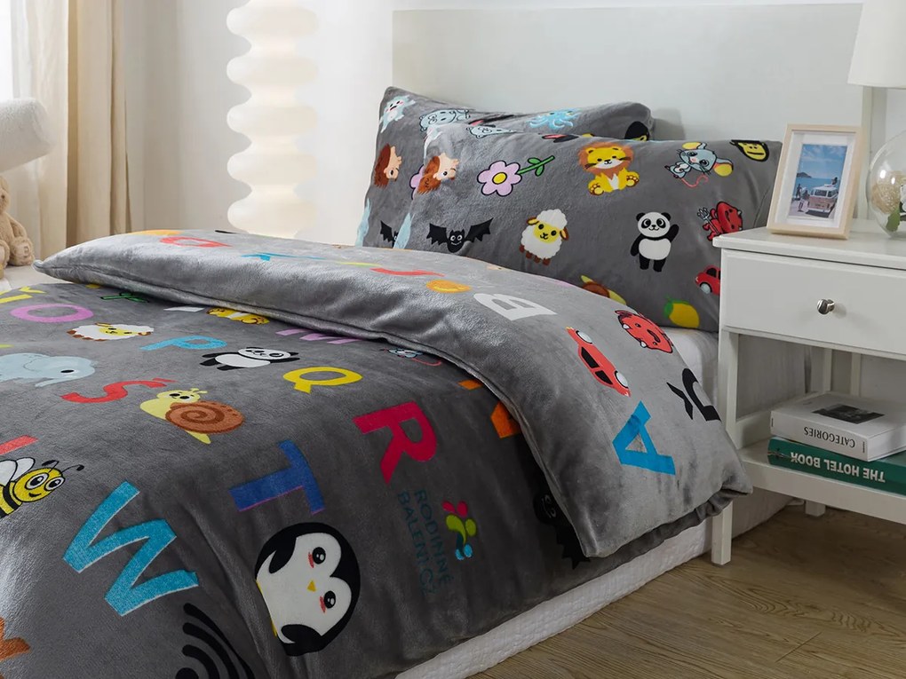 XPOSE® Mikroplyšové obliečky ABECEDA Exclusive