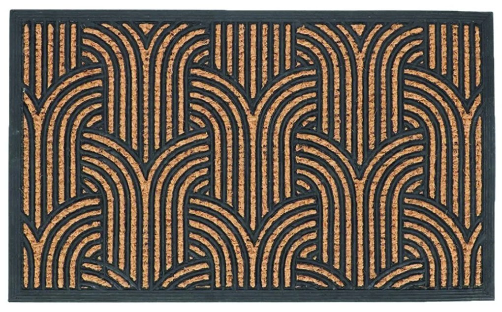 Kokosová rohožka ART DECO 75,5x45,5 cm hnedo-čierna