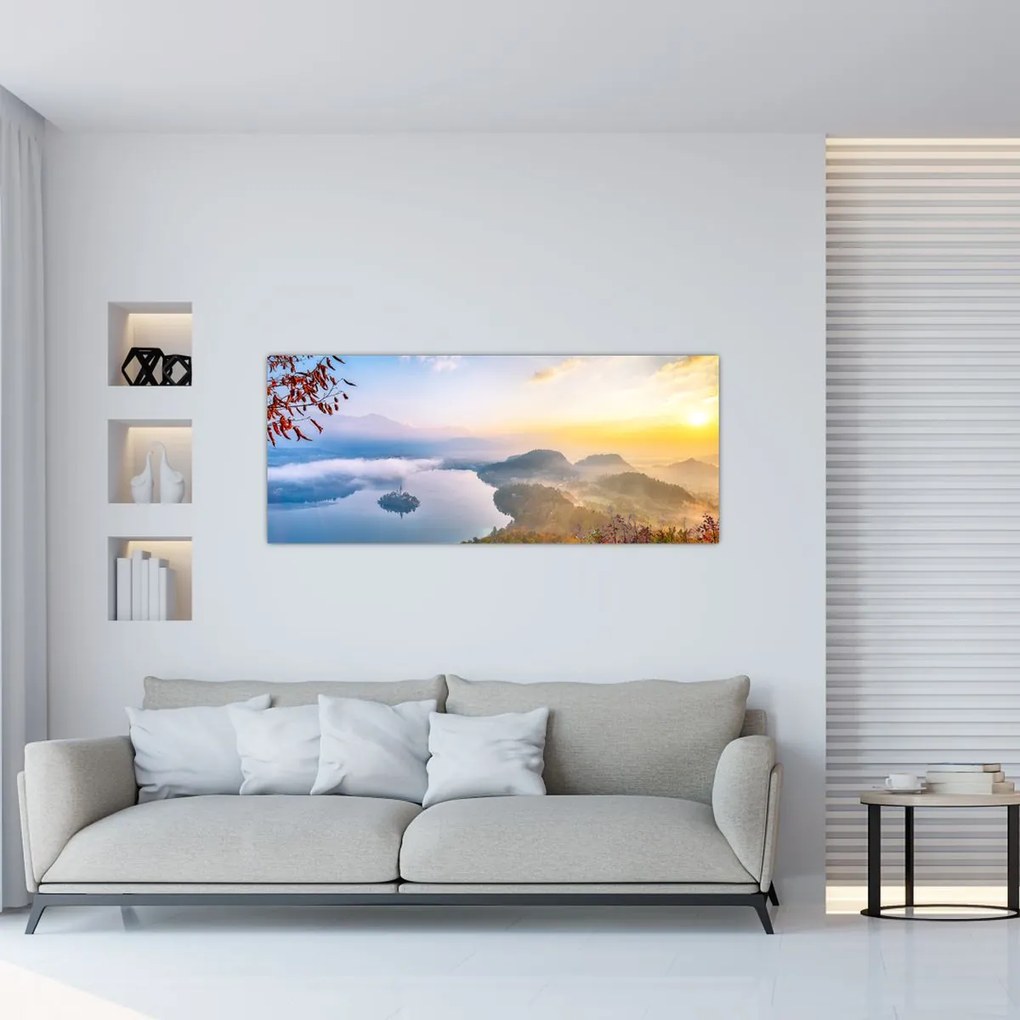 Obraz - Bledské jazero (120x50 cm)