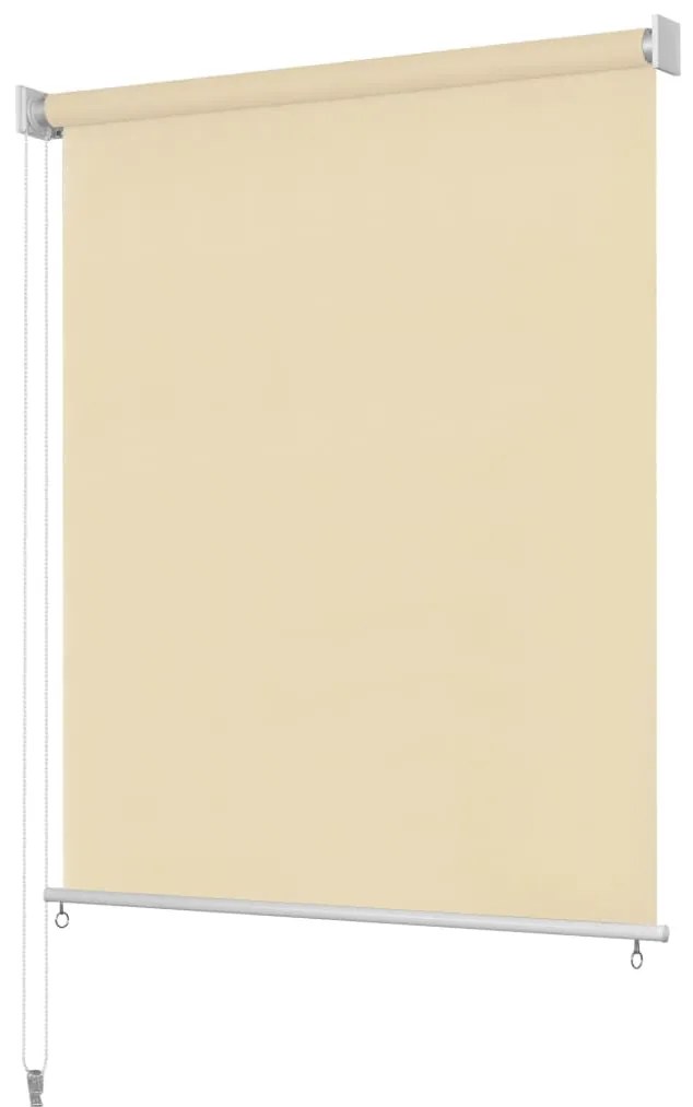 vidaXL Vonkajšia zatemňovacia roleta, 300x230 cm, krémová