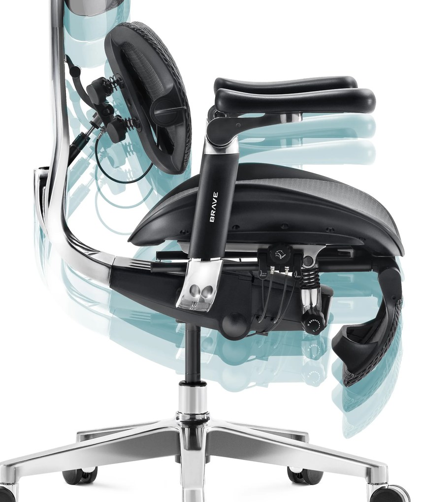 Ergonomické kancelárske kreslo V-Kinetic, čierne