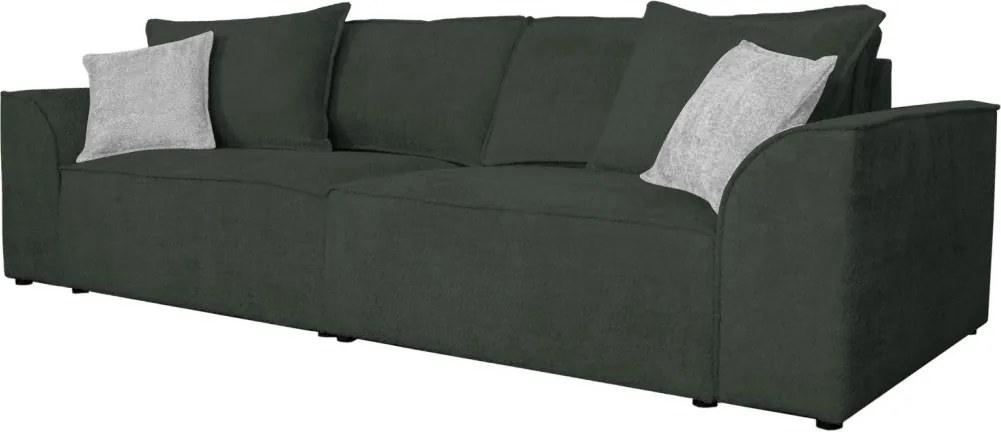 Pohovka John, tmavo zelená látka so štruktúrou