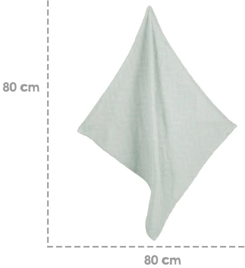 Zelená pletená detská deka z bio bavlny 80x80 cm Lil Planet – Roba