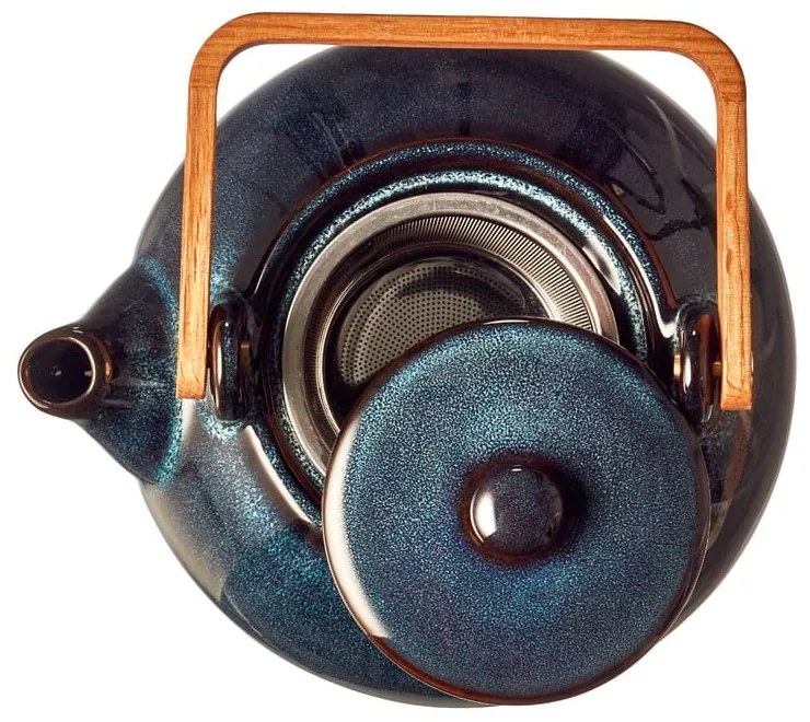 Tmavomodrá keramická kanvica na čaj so sitkom 1,2 l Gastro Blue – Bitz