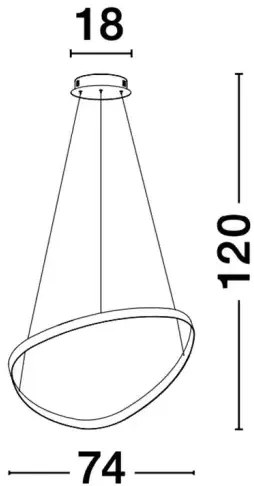 LED luster Aries 74 biele