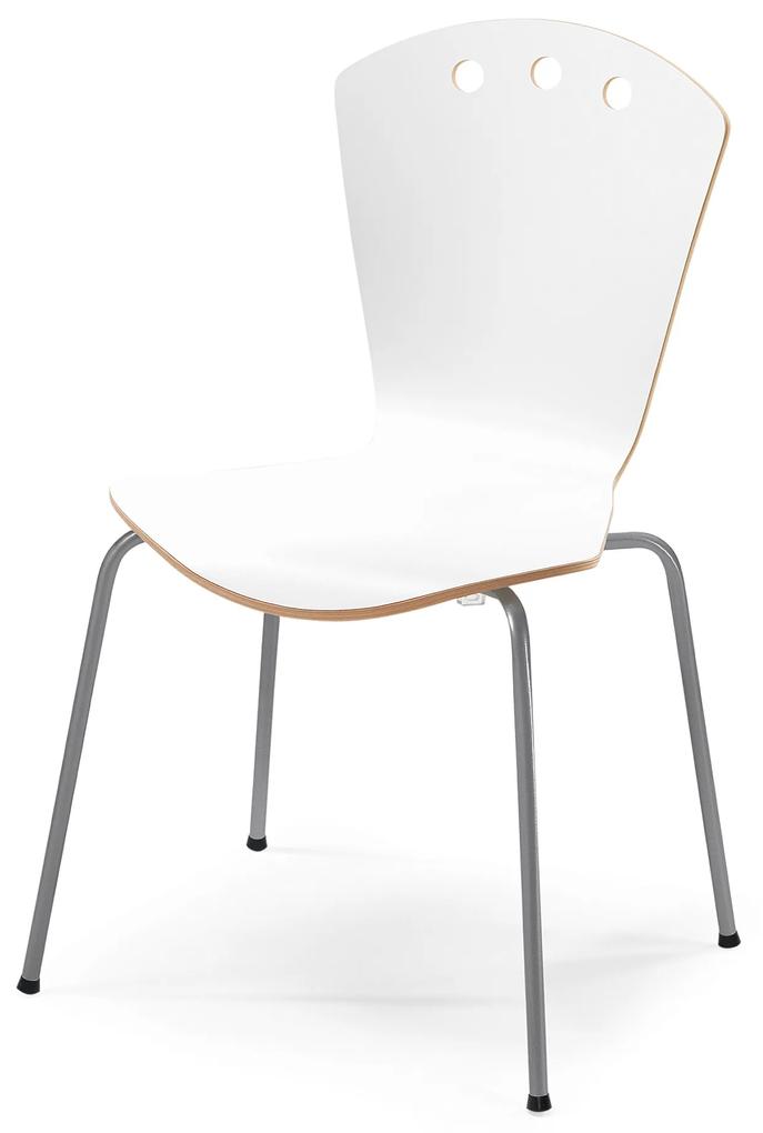 Jedálenská stolička ORLANDO, biela / šedá