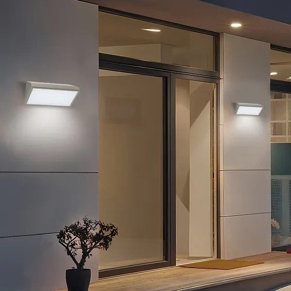 Brilagi-LED Vonkajšie nástenné svietidlo so senzorom TRIANGLE LED/20W/230V sivé IP65