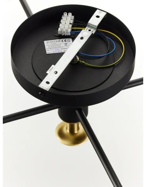 Jupiter 2032 - Prisadený luster FIGARO 5xG9/10W/230V čierna/zlatá/béžová
