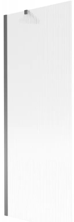 Mexen Next, 1-krídlová vaňová zástena 70 x 150 cm, 6mm sklo Ribs, grafitová, 895-070-000-00-09-95