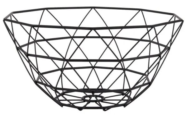 Čierna misa na ovocie PT LIVING Diamond, ⌀ 30 cm