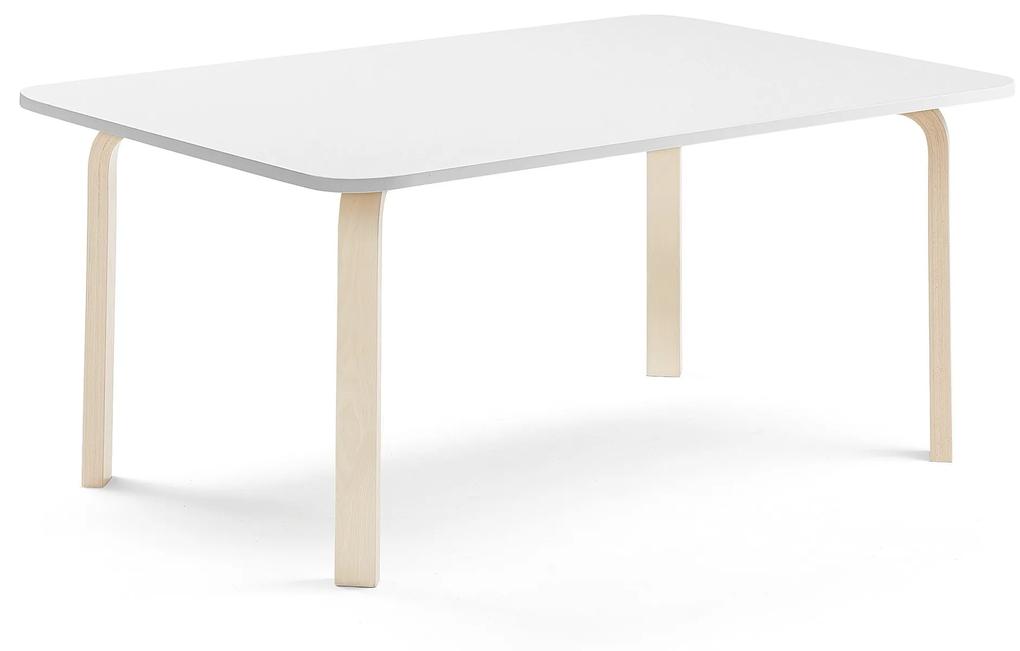 Stôl ELTON, 1800x700x590 mm, laminát - biela, breza