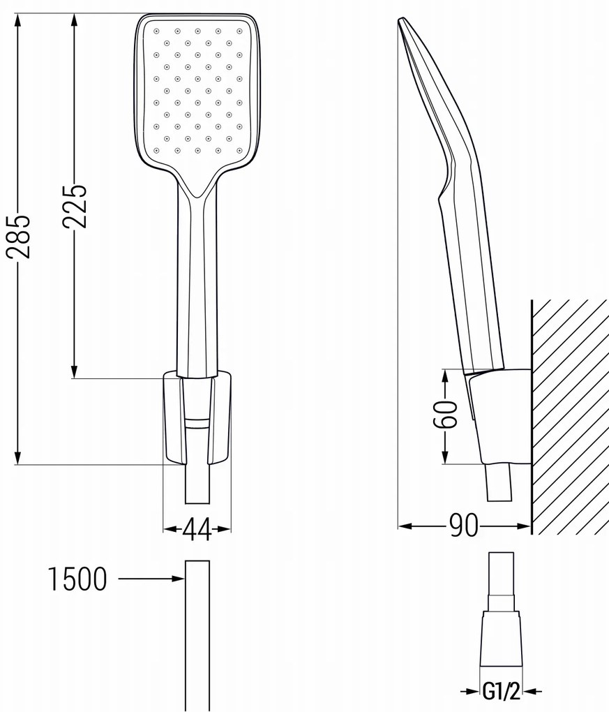 Mexen Royo vaňová sada R62, čierna - 72203R62-70