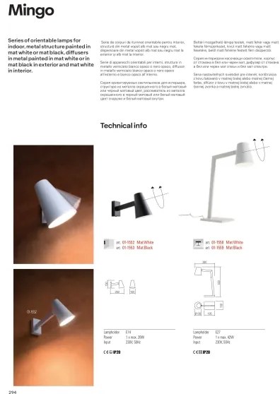 Redo 01-1556 - Stojacia lampa MINGO 1xE27/42W/230V biela