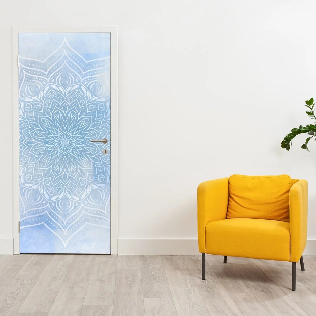 Fototapeta na dvere - Zimná mandala (95x205cm)