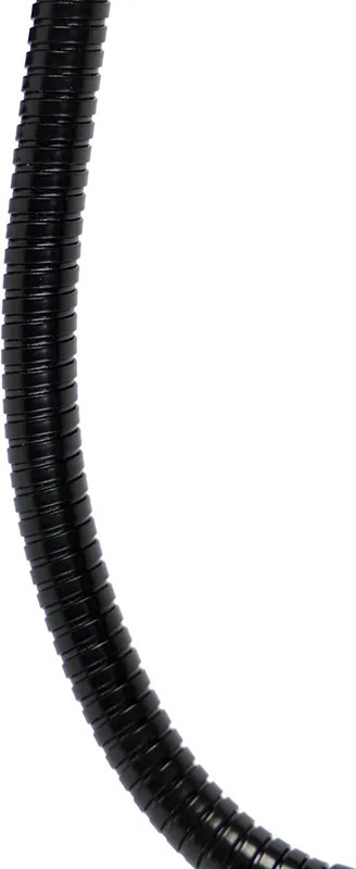 Wandlamp zwart met flexarm en kap beige van teddy stof 18cm - Brescia Combi