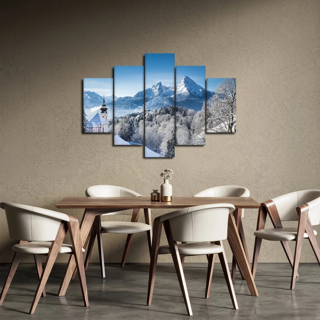 Obraz - Zasnežená krajina (150x105 cm)