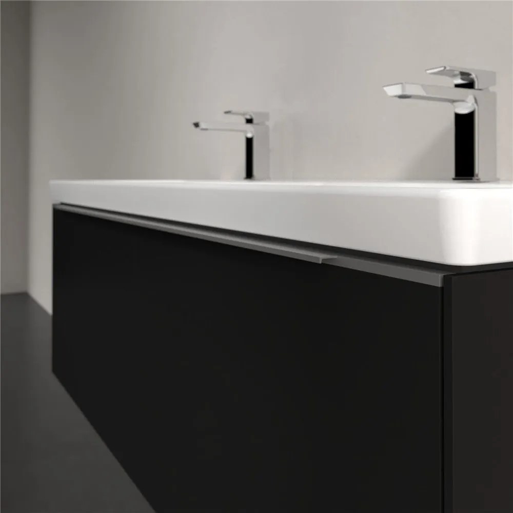 VILLEROY &amp; BOCH Subway 3.0 závesná skrinka pod dvojumývadlo, 2 zásuvky, 1272 x 478 x 429 mm, Volcano Black, C56700VL