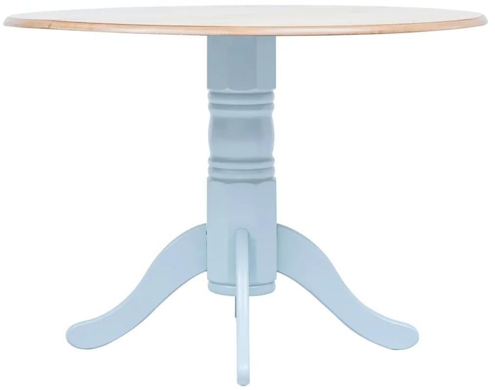 Jedálenský stôl sivý a hnedý 106 cm masívne kaučukovníkové drevo