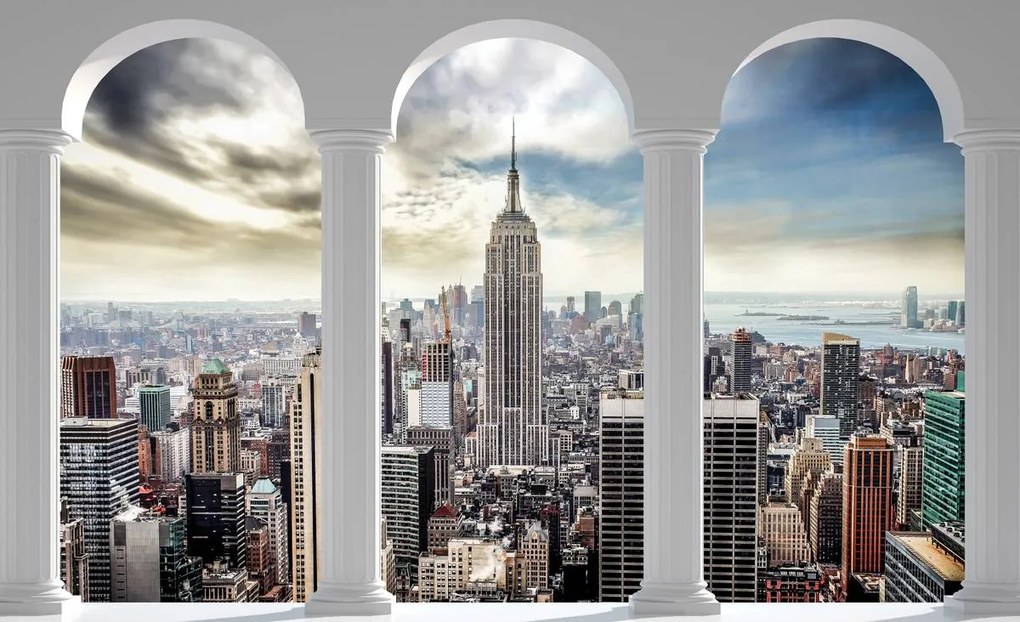 Fototapeta - Pohľad na New York Pillars (254x184 cm)