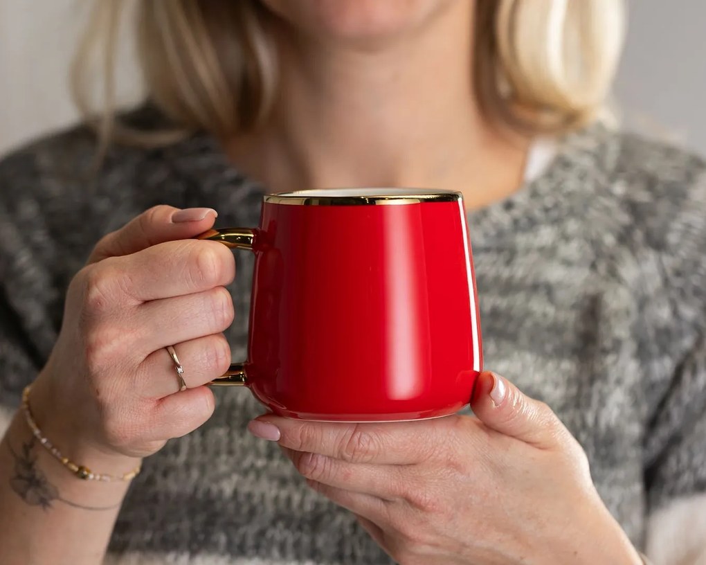 Čajový/kávový set Noah Red Gold