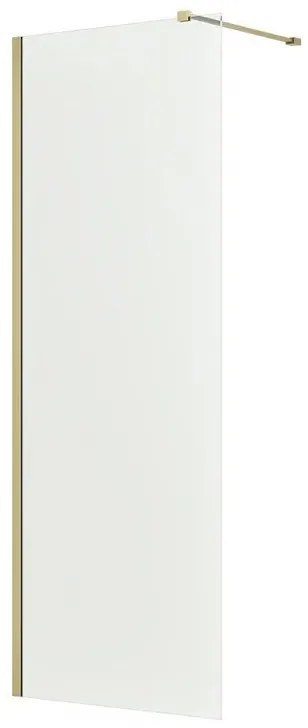Erga Paris, sprchová zástena Walk-In 50x200 cm, 8mm číre sklo, zlatý matný profil, ERG-V02-PARIS-050x200-CL-GB