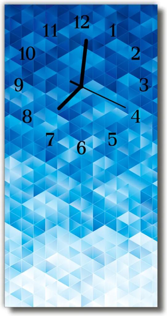 Sklenené hodiny vertikálne  Umenie abstrakcie modrá grafika