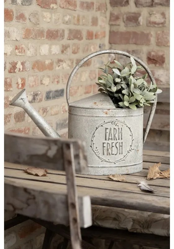 Dekoratívne sivá retro kanva Fresh farm - 45 * 16 * 33 cm