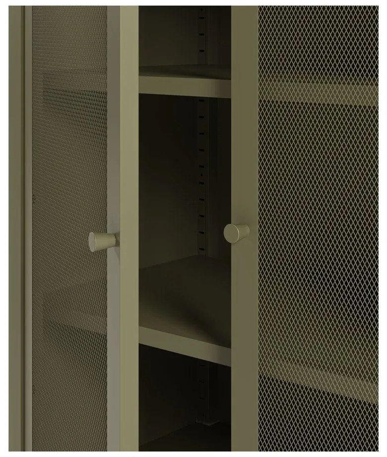 Zelená kovová skrinka 70x100x40 cm Fayna – Marckeric