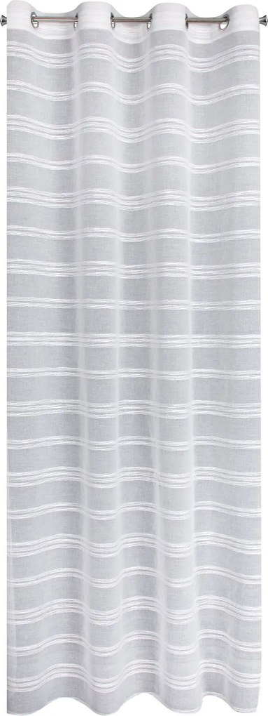 ZÁCLONA NA KRÚŽKOCH DOLY 140X250 CM BIELA