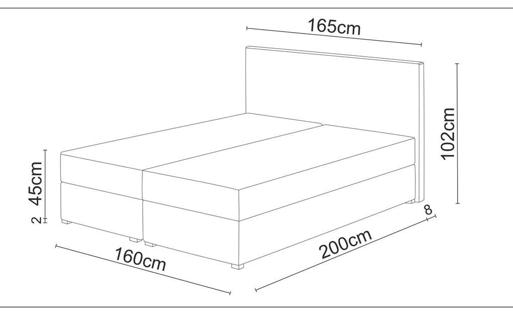 Manželská posteľ Boxspring 140 cm Fade 1 Comfort (čierna) (s matracom a úložným priestorom). Vlastná spoľahlivá doprava až k Vám domov. 1055857