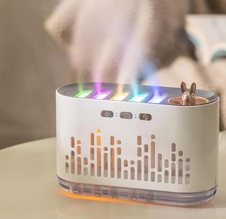 Aromaterapeutický difuzér na esenciálne oleje s RGB osvetlením - LA-0649-2 - 700 ml - oranžová
