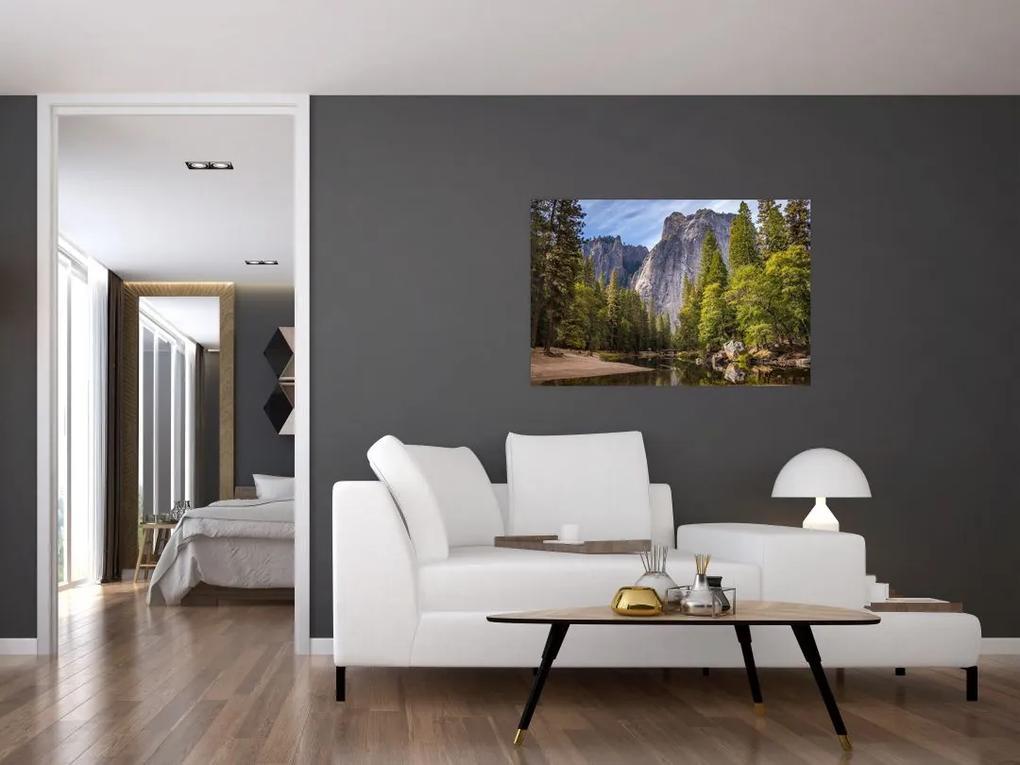 Obraz - Pod Yosemite skalou (90x60 cm)