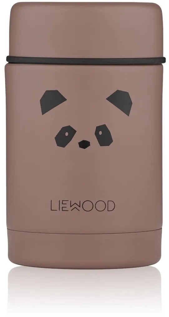 Termo-dóza na jedlo LIEWOOD Nadja Tmavoružová panda 250 ml