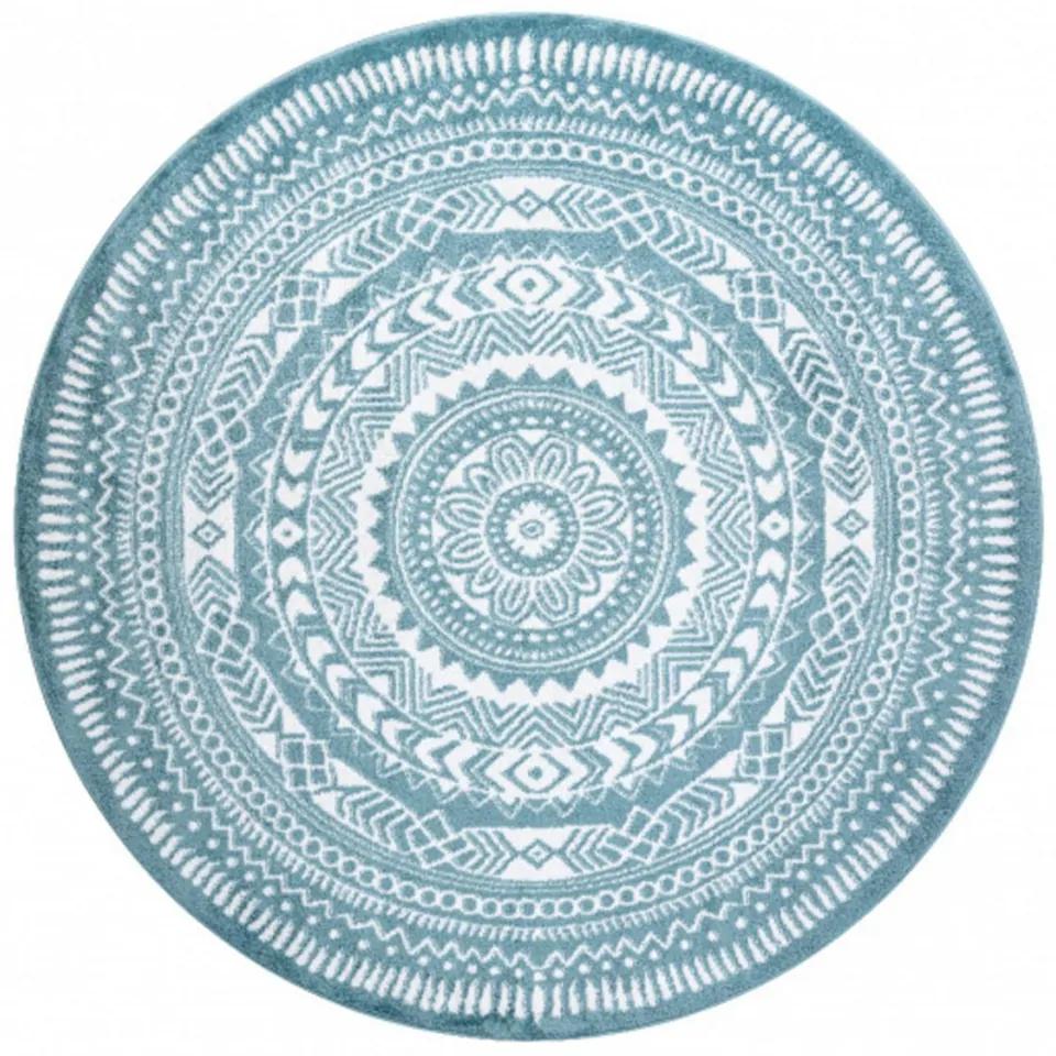 Kusový koberec Matto modrý kruh 100cm