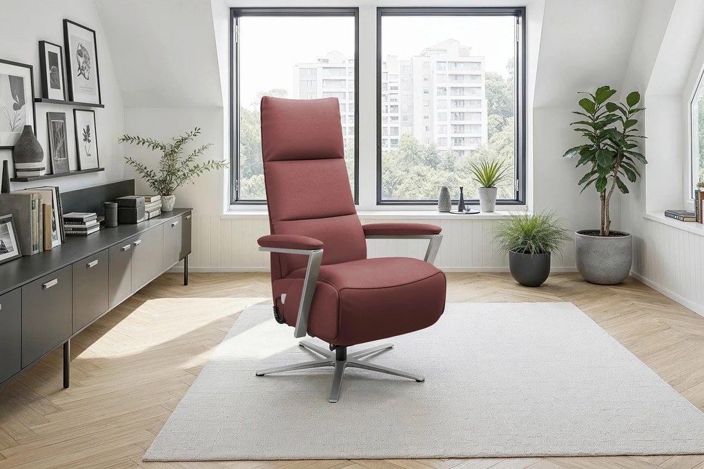 XXXLutz RELAXAČNÉ KRESLO, koža, červenohnedá Sit & More - Online Only obývacie izby - 00014402879V