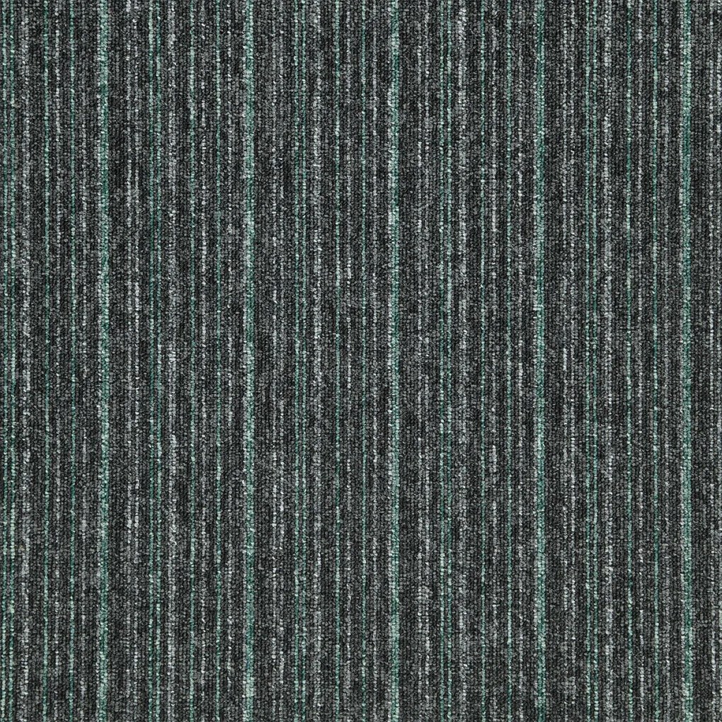 Balta, Kobercový štvorec Sonar Lines 4577 zelenočierny 50 x 50 cm, chodba / predsieň