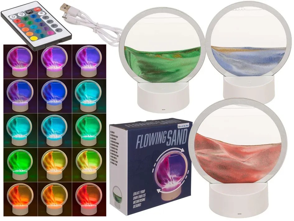 OUT OF THE BLUE KG LED pohyblivý obraz z piesku - Modrá