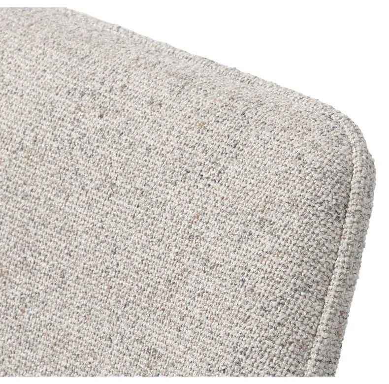 Svetlosivé čalúnené jedálenské kreslo s podrúčkami Alma – Unique Furniture