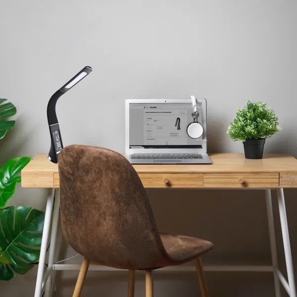 LED Stmievateľná stolná lampa s displejom GALA 1xLED/6W/230V