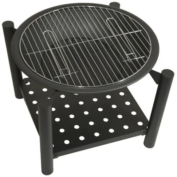 Prenosné ohnisko na drevo s roštom 48 cm