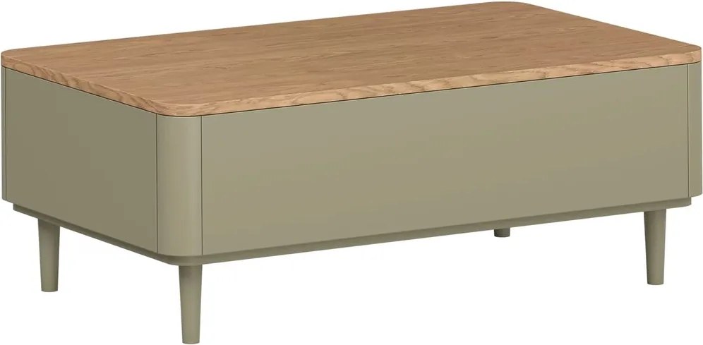 Konferenčný stolík Elivo 100 cm na nožičkách - eukalyptus / dub baltic dune