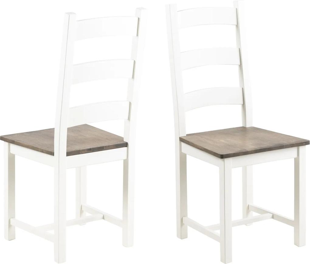 Dizajnová stolička Alexio, biela / hnedá