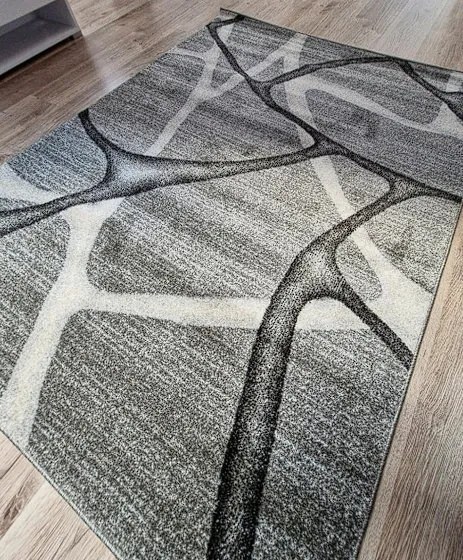 HU Sivý abstraktný koberec Rio 815A-D.grey-L.grey Rozmer: 180x260 cm